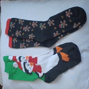 4/$30 New Christmas Socks (2 Pairs) - Adult Size (NWOT)